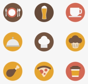 Linear Food Set 30 Icons - Flat Icon Dessert