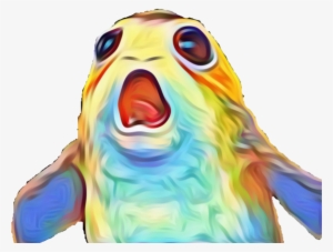 Freetoedit Starwars Porg Oilpainting - Oil Painting