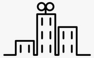 Buildings In The City Cartoon Outline Vector - Buildings Outline Svg