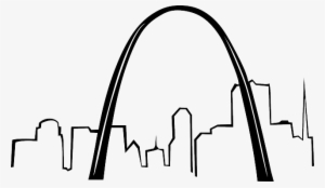City, Black, Gateway, Outline, Saint, Drawing, Sketch - St Louis Arch Clip Art