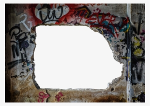 Concrete, Breakthrough, Hole, Wall, Graffiti, Destroyed - Break The Wall Transparent Png