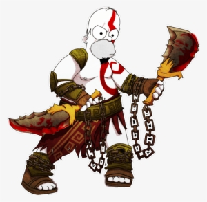 Homer Kratos At Your Service - Homer Simpson God Of War