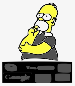 Homer Simpson Bart Simpson Cartoon Maggie Simpson Marge - Transparent Cartoon Character Thinking Png