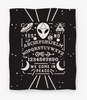 Occult Alien Ouija Board Blanket - Alien Ouija