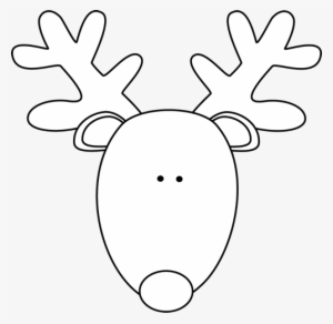 Reindeer Head Black White 500×488 Pixels Reindeer Face, - Reindeer Head