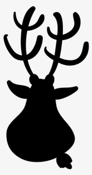 Reindeer Head Silhouette Vector - Rendier Silhouet Hoofd