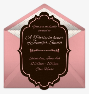 Fancy Die Cut Online Invitation - Label