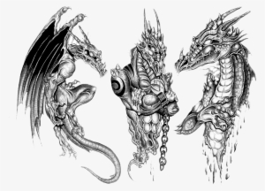 3d Dragon Tattoo Design Png1 - Black And Gray Dragon Tattoo