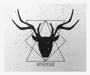 Ciervo Blanco Y Negro