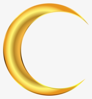 Gold Crescent - Moon Png