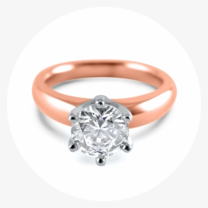 Rose Gold 6 Prong Tulip Head Forever One Engagement