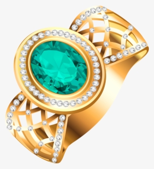 Jewelry Clipart Diamond Ring - Golden Ring Png