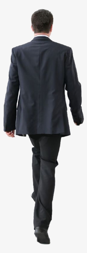 Cutout Man Walking Back People Cutout, Cut Out People, - Man In Suit Back Png