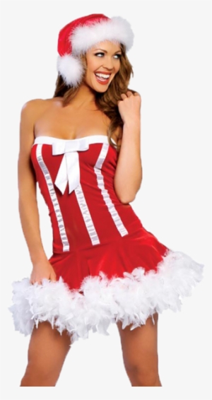 Thumb Image - Bow Bubble Red Sexy Womens Santa Costume