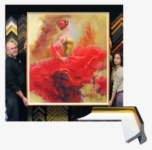 Framed Flamenko Dancer Oil On Canvas - California