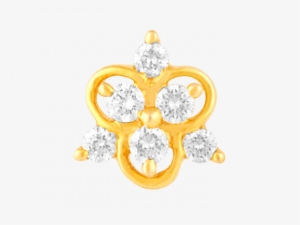 Gilded Club Diamond Nose Stud - Emblem