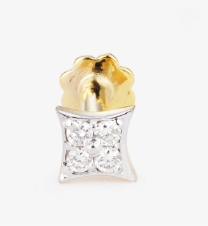 18ct Yellow Gold Diamond Nose Pin - Engagement Ring
