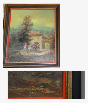 Oil On Canvas Very Well Executed Painting 24 1/2 X - Oil Painting