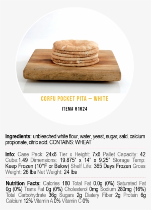 Corfu Pita Breads Pocket - Bread
