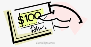 Check/cheque Royalty Free Vector Clip Art Illustration - Clip Art