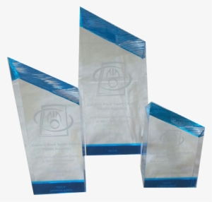 Blue Chisl Carved Tower Acrylics 1st 2nd 3rd Place - Awards & More, Inc.