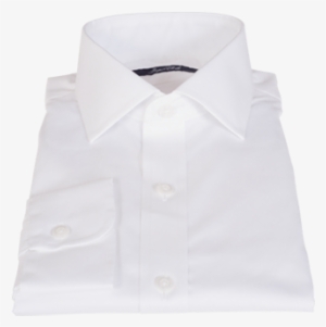 Classic White Pinpoint Fitted Dress Shirt - Formal Wear