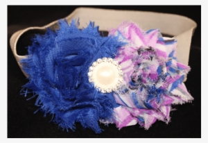 Shabby Flower Headband Blue - Headband