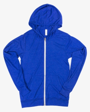 True Royal Triblend Canvas - Blue Zipper Hoodie Png