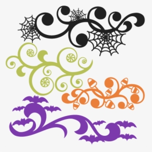 Halloween Flourish Set Svg Scrapbook Title Svg Cutting - Free Halloween Cutting Files