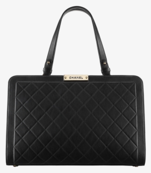 Large Shopping Bag, Calfskin & Gold Tone Metal Black - Italian Leather Tote Blue