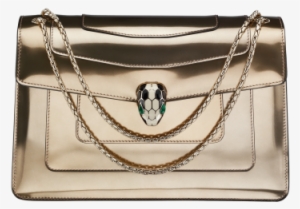 Flap Cover Bag Serpenti Forever In Antique Bronze Brushed - Bulgari Serpenti Bag Gold