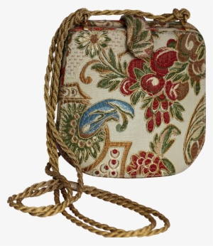 Italian Rodo Shoulder Bag With Rich Tapestry Fabric - Shoulder Bag