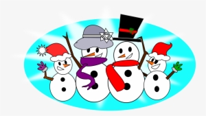 Clip Art Christmas Snowman Family Drawing - Clip Art