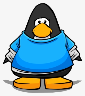 Blue Trendy Shirt On Player Card - Club Penguin Blue Tux