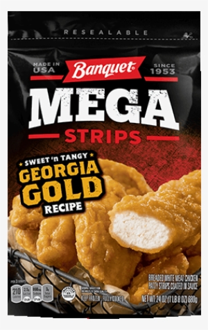 Mega Strips, Georgia Gold - Banquet Mega Bowl Country Fried Chicken, 14 Oz