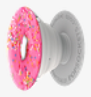 Popsocket Finger Grip/kickstand - Gray/ Pink Donut