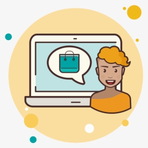 Laptop Shopping Bag Icon - Laptop