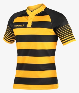 Kg106bkgo Admin2018 05 12t06 - Kooga Kids K106b Touchline Hooped Match Shirt Black/