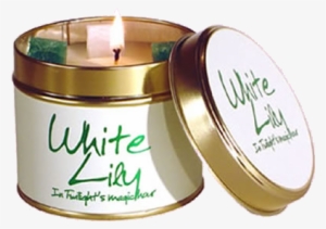 White Lily Scented Candle Tin - Lily-flame Lily Flame Scented Candle