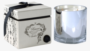 Brunei Leather Black And White Orchid Candle - Rug Market Cbr-s Brunei Silver Candle