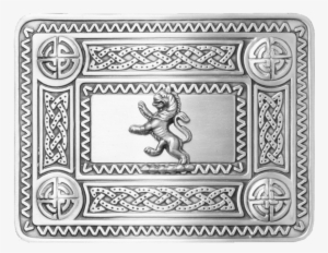 Celtic Lion Antique Belt Buckle - Traditional Dress Celtic Knot Kilt Belt Waistplate