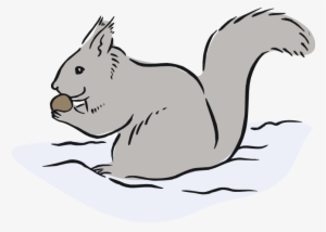 Squirrel Black And White Free Squirrel Clipart - Eastern Gray Squirrel Cartoon