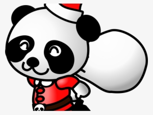 Panda Clipart Santa - Christmas Panda Clipart