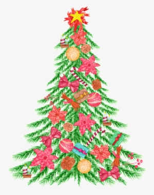 Arbol De Navidad Decorado Png Transparente - Christmas Tree