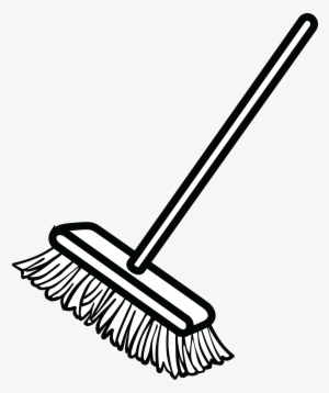 Free Clipart Of A Shop Broom - Broom Clipart Black And White