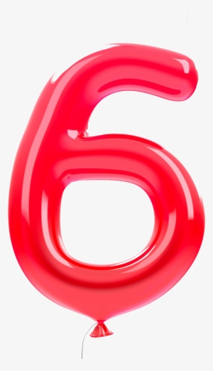 Digital Balloon Cartoon Transparent - 6 氣球 字