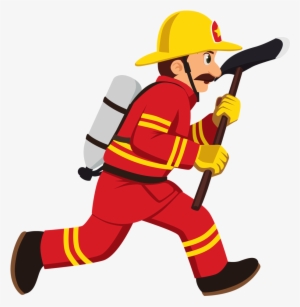Cartoon Firefighter Clear Background