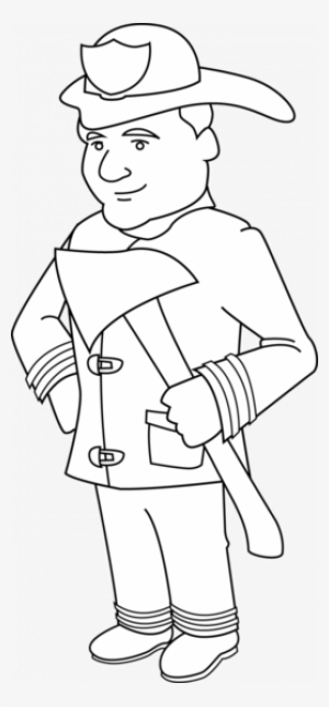 Download Firefighter Black And White Transparent Clipart - Firemen Clipart Black And White Png
