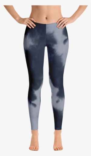 Stormy Sky Mid Rise Leggings Front View - Leggings