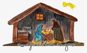 Christmas Printed Transfers 2017 Sew Down South Image - Barn Crib Jesus